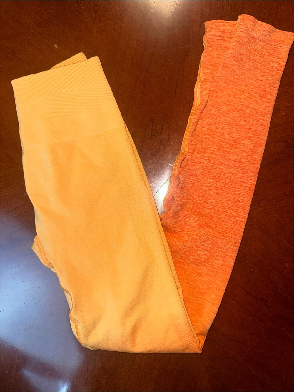 Alphalete Amplify Orange and Yellow Ombré Activewear Leggings